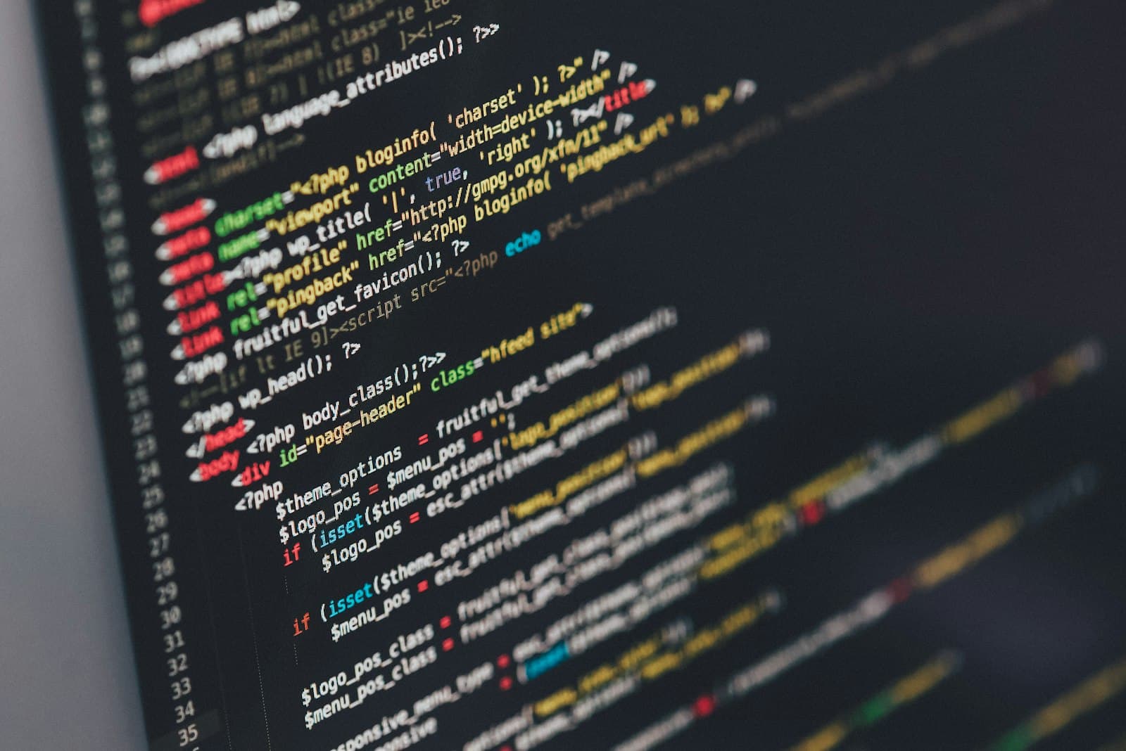 Close-up of code on a screen